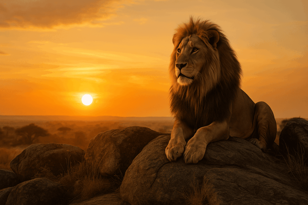 lion-safari-sundown